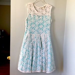 Girls white and blue Knit Works dress size 12